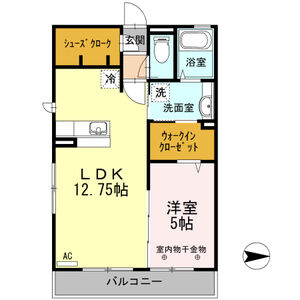 1LDK 間取り図