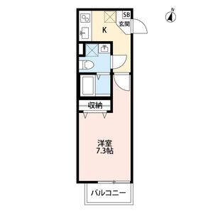 1K 間取り図