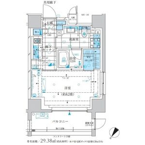 1K 間取り図
