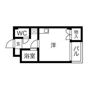 ワンルーム 間取り図