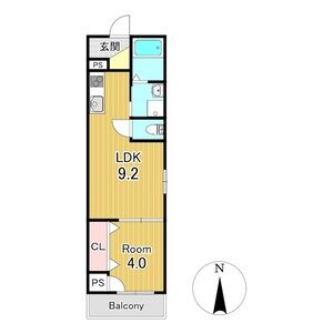 1LDK 間取り図