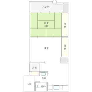 1LDK 間取り図