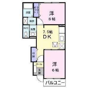 2DK 間取り図