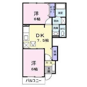 2DK 間取り図