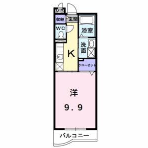 1K 間取り図