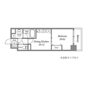 1DK 間取り図
