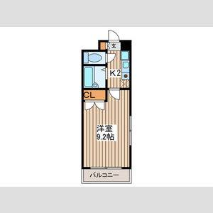 1K 間取り図