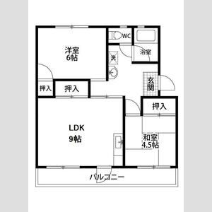 2LDK 間取り図