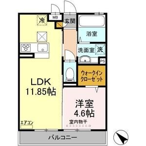 1LDK 間取り図