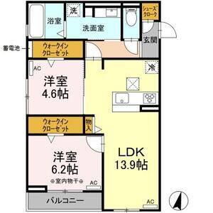 2LDK 間取り図
