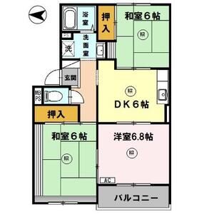 3DK 間取り図