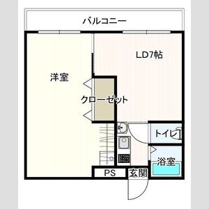1LDK 間取り図