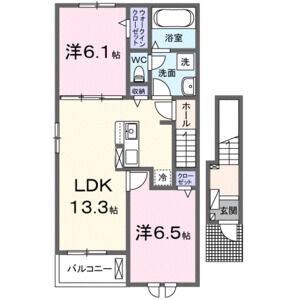 2LDK 間取り図
