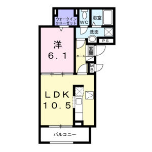 1LDK 間取り図