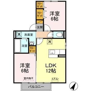 2LDK 間取り図