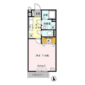 1K 間取り図