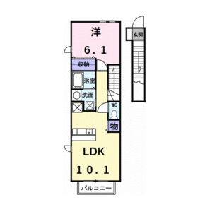 1LDK 間取り図