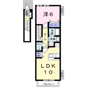 1LDK 間取り図
