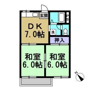 2DK 間取り図