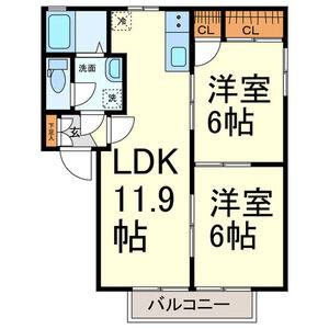 2LDK 間取り図