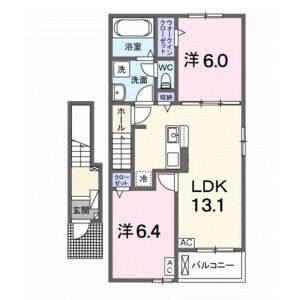 2LDK 間取り図