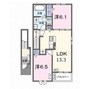 2LDK 間取り図