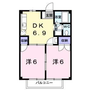 2DK 間取り図