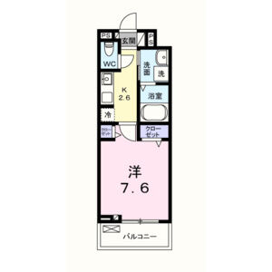 1K 間取り図