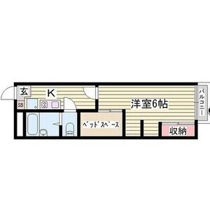 1K 間取り図
