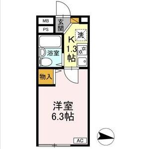 1K 間取り図