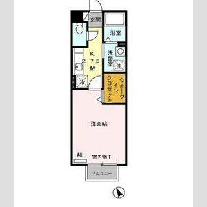 1K 間取り図