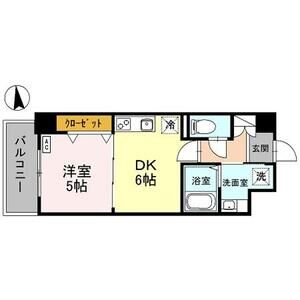 1DK 間取り図
