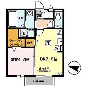1DK 間取り図