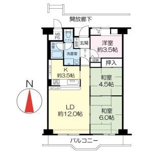 3LDK 間取り図