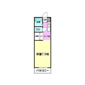 1K 間取り図