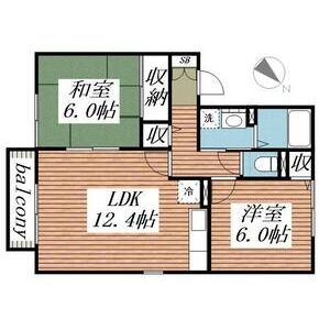 2LDK 間取り図