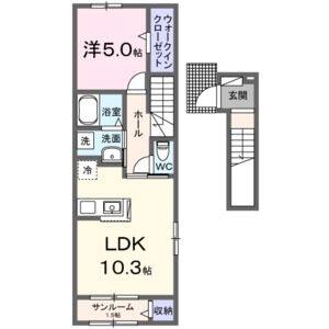 1LDK 間取り図
