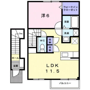 1LDK 間取り図