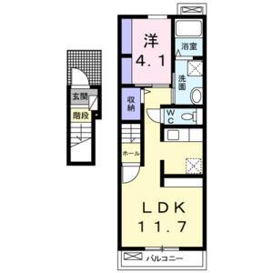 1LDK 間取り図