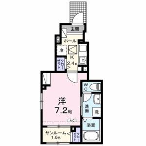 1K 間取り図