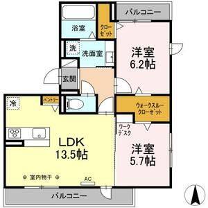 2LDK 間取り図