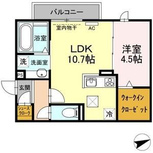 1LDK 間取り図