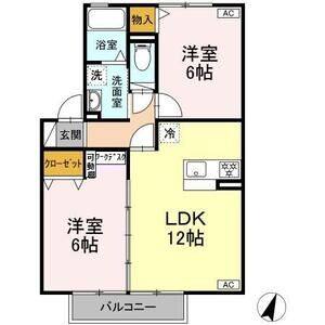 2LDK 間取り図