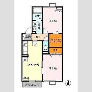 2DK 間取り図