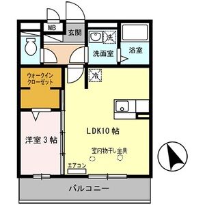 1LDK 間取り図