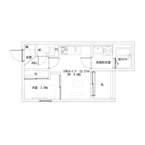 1DK 間取り図