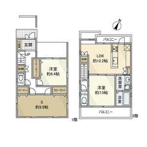 2LDK 間取り図