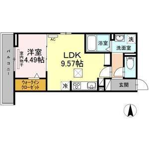 1LDK 間取り図