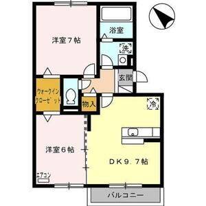2DK 間取り図
