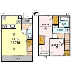 2LDK 間取り図